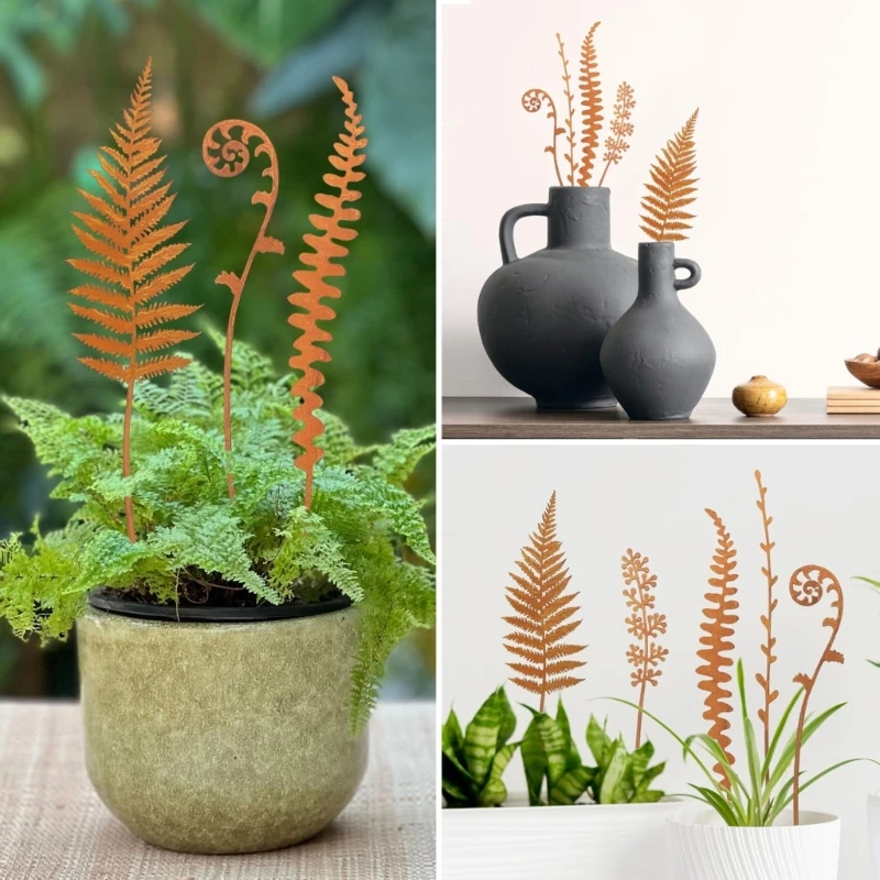 5PCS Decorative Ground Stake For Potted Fern Outdoor Flowerbed Lawns Landscape