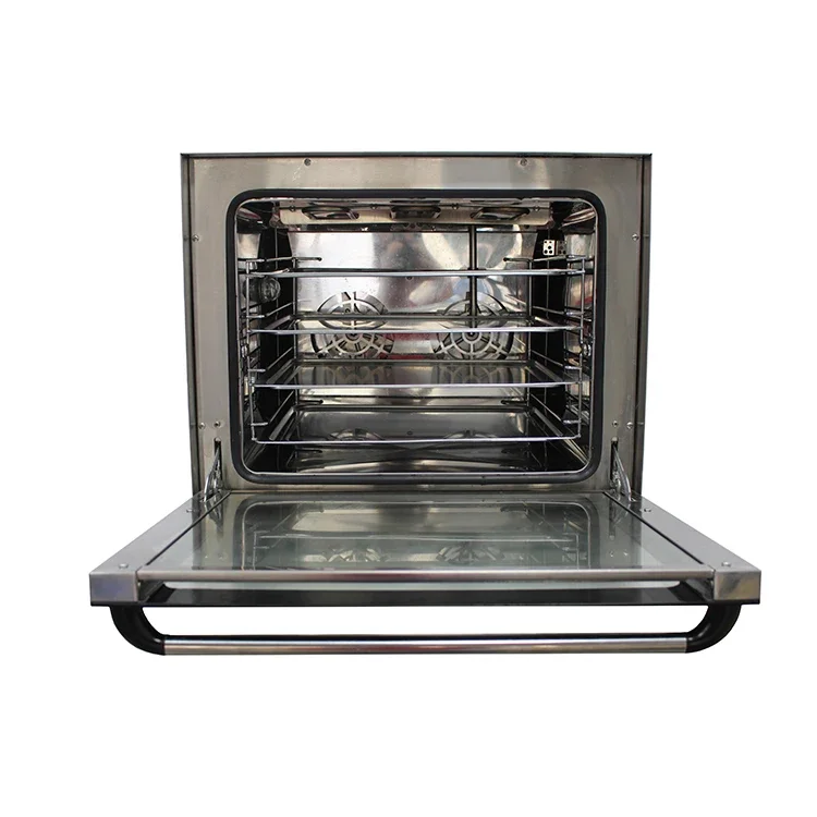 Commercial 4 Trays Ovens Bakery Equipment Electric Convection Oven With Steam Function