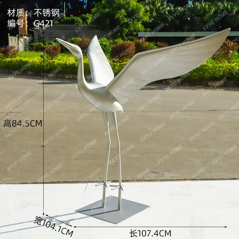 Hot sales Outdoor Garden Art Installation Stainless Steel Sculpture Ornament Landscape Floor Decoration