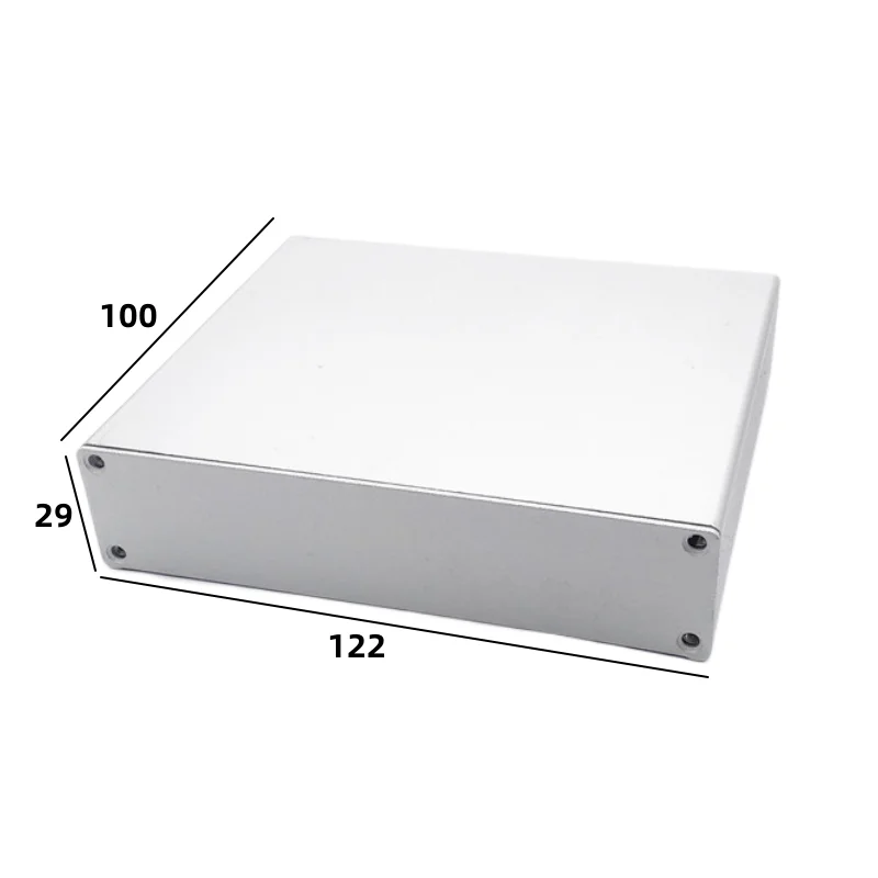Aluminum alloy shell aluminum profile box Flat   battery  pcb plc 100x122x29mm