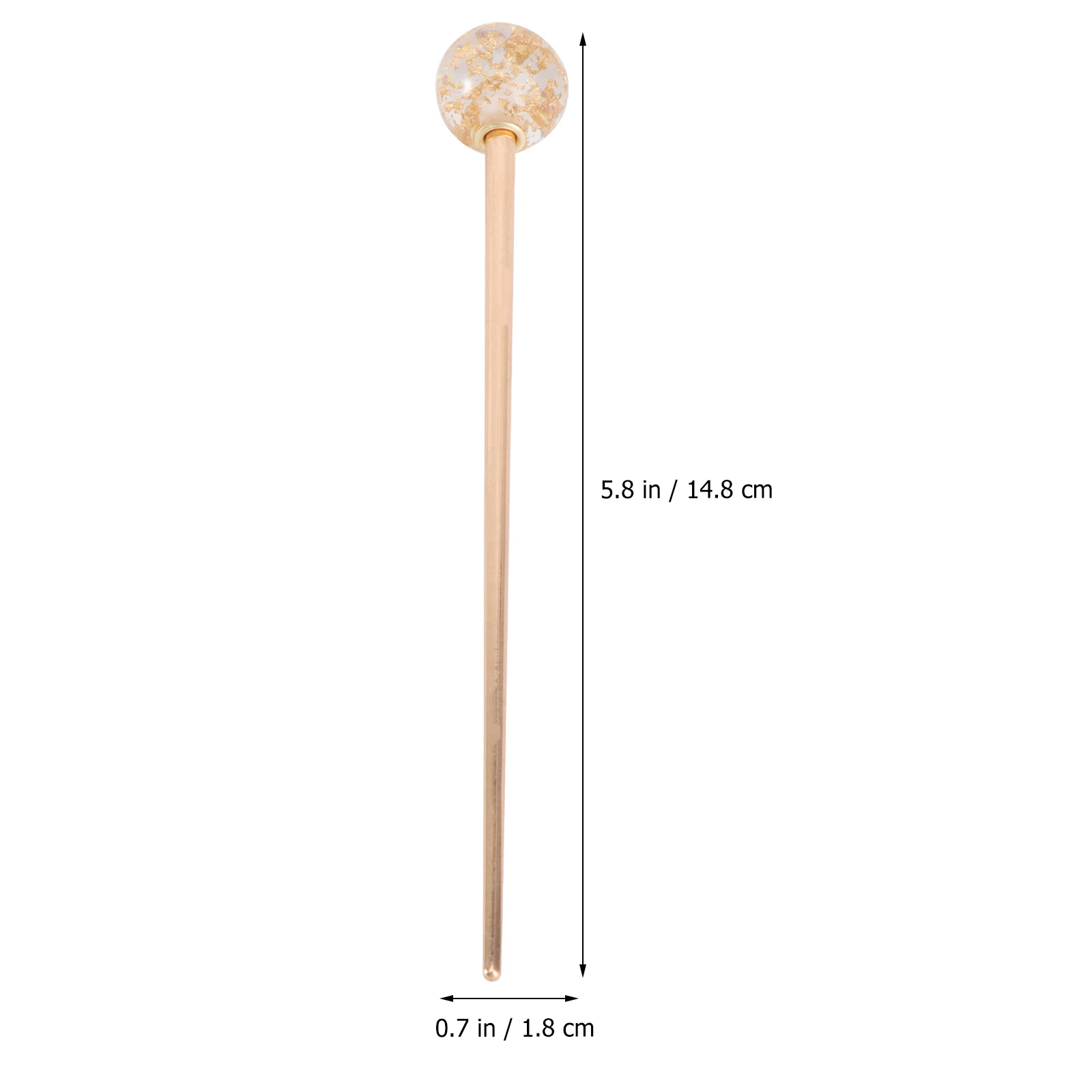 

1pc Lollipop Hairpin Durable Golden Retro Vintage Updo Bun Hair Claw Women Girls Accessory Hairstyle Tool Simple Elegant Pin