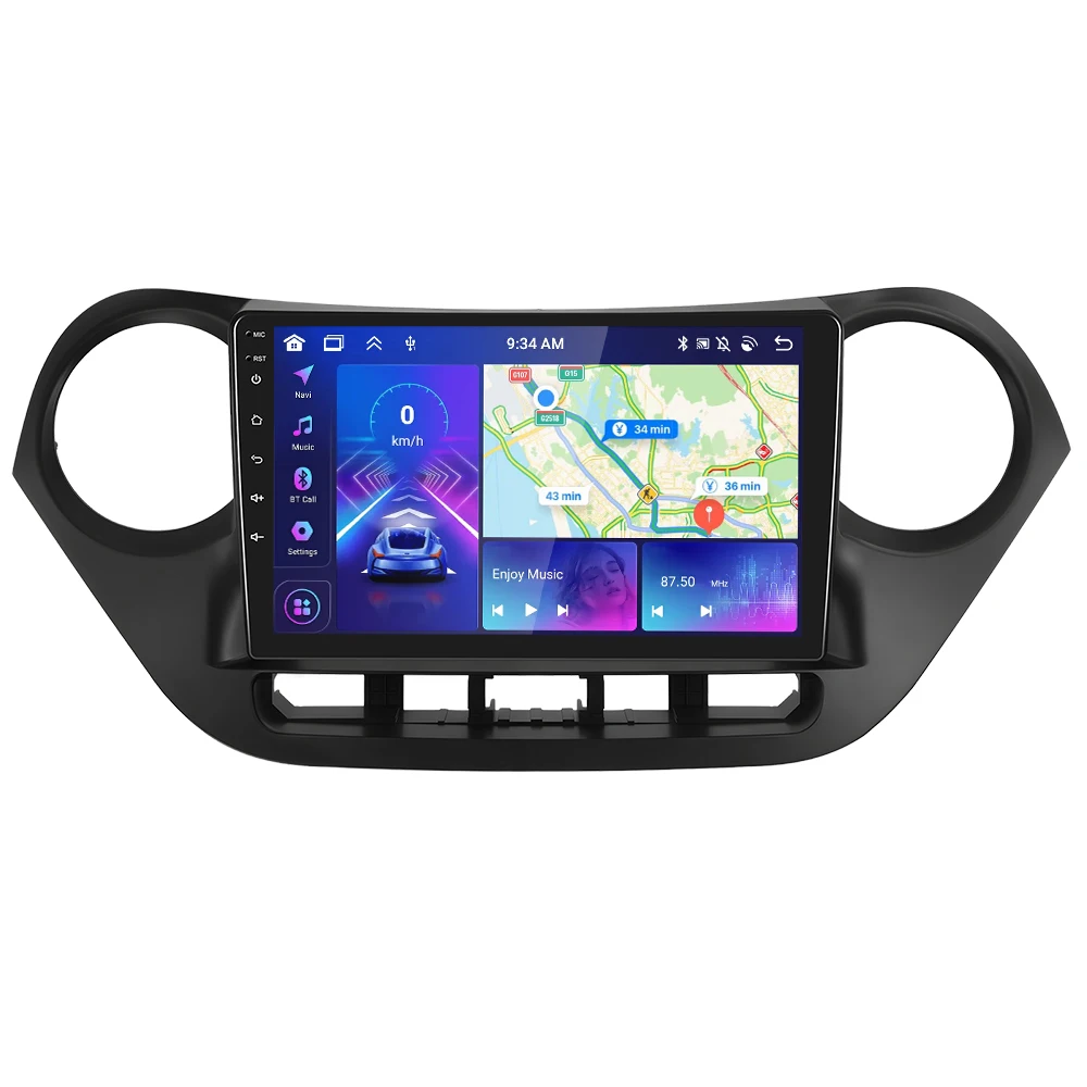Podofo Carplay 4G Android 2 din Autoradio Voor Hyundai I10 2014-2017 Android Auto GPS Navigatie WiFi DSP Bluetooth RDS FM Audio - afbeelding 2