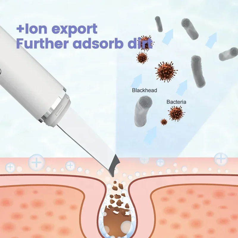منظف بشرة الوجه بالموجات فوق الصوتية ، آلة التنظيف العميق ، إزالة الأوساخ ، الوجه والرؤوس السوداء #6