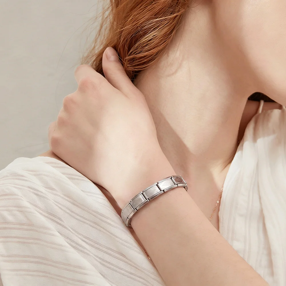 2026 Italienisches Fundamentals Charm-Armband für Herren, Rhombus-Leoparden-Textur, Edelstahl-Glieder, Modeschmuck, DIY, Großhandel – Detail 5