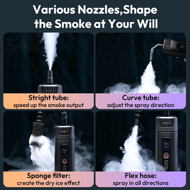 Ulanzi FM01 المحمولة آلة دخان الضباب اللاسلكية لحفل زفاف الزواج صانع الأفلام التصوير الفوتوغرافي تبادل لاطلاق النار 40 واط آلة صنع الثلج الجاف #3