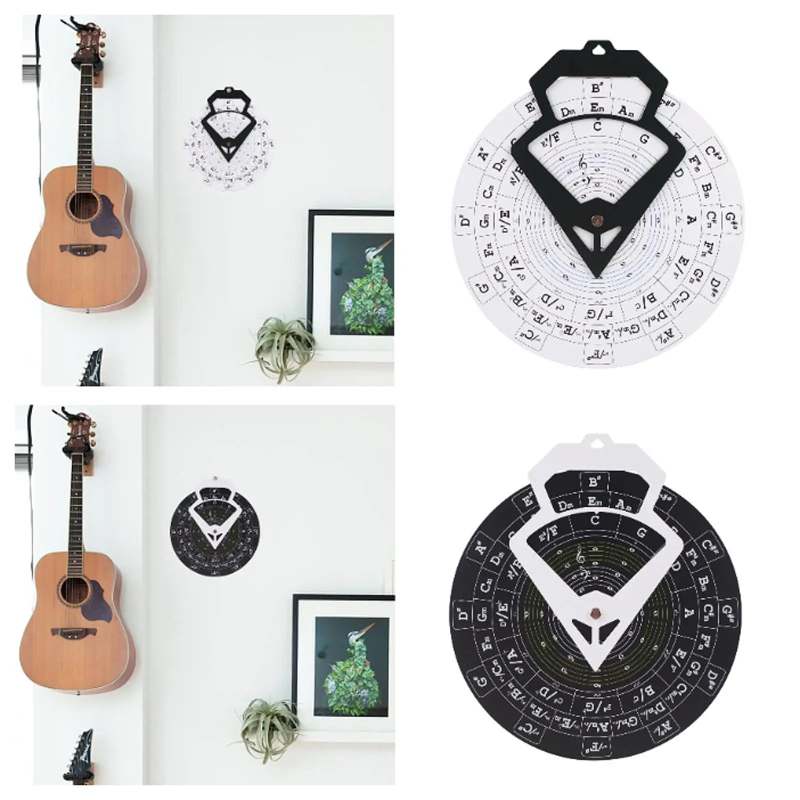 Melody Chords Tool Diameter 30cm Music Learning Round Music Melody Tool Chords Wheel for Bass Violin Musicians Songwriters Piano view 3