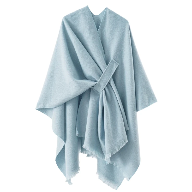 Poncho enveloppant pour femmes, châle ouvert sur le devant, surdimensionné, fournitures pull d'hiver, classique, ouvert sur