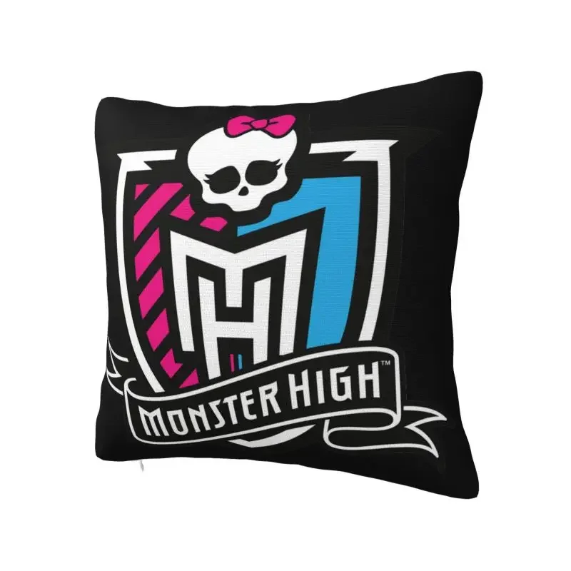 Monster High Logo Pillow Cover Home Decor Dolls Cushion Cover Throw Pillow for Living Room Double-sided Printing