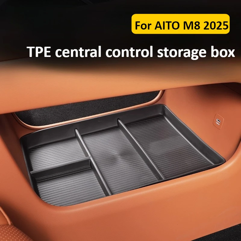 

Для AITO M8 2025 Автомобильная центральная консоль из ТПЭ, нижний ящик для хранения, аксессуары для интерьера