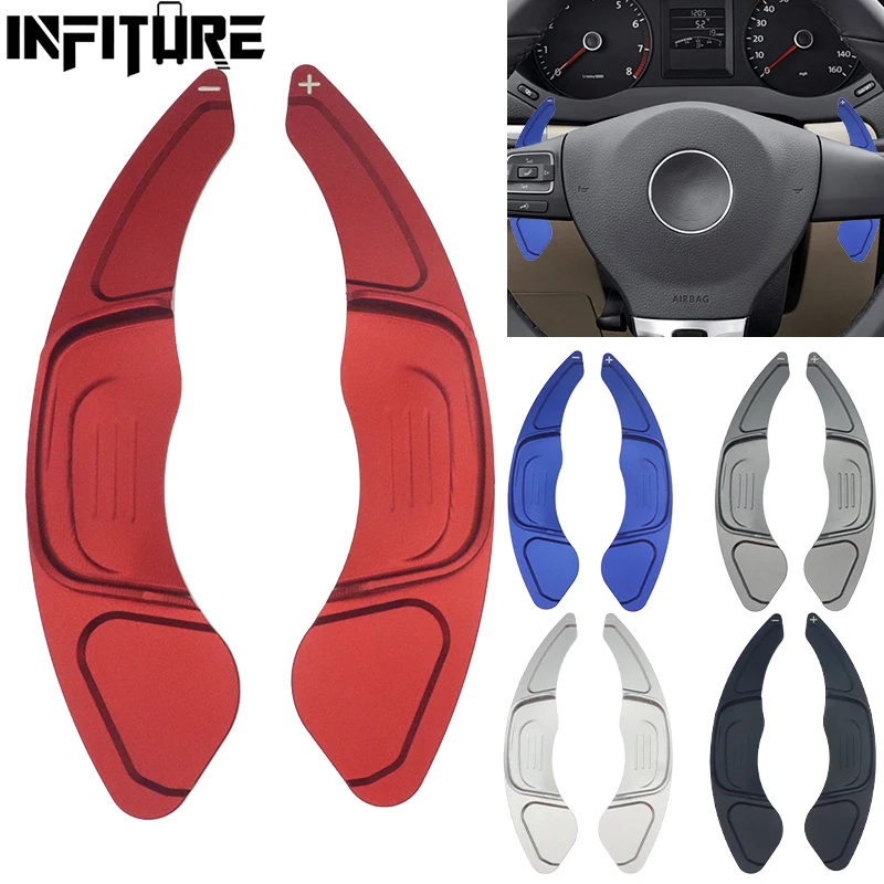 For Volkswagen Golf 7 GTI Scirocco R Golf R 7th Generation Aluminum Car Steering Wheel Shift Paddles 2pcs With Tool