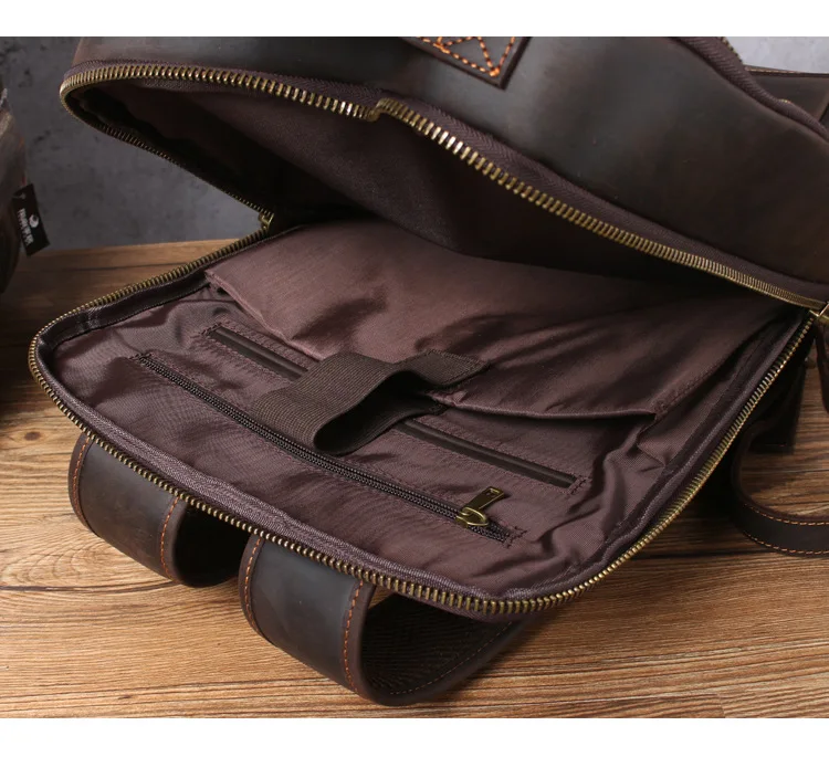 Retro Casual Crazy Horse skórzany męski plecak 15.6 Cal torba na laptopa tornister plecaki podróżne pierwsza warstwa skóry wołowej 2024 nowość