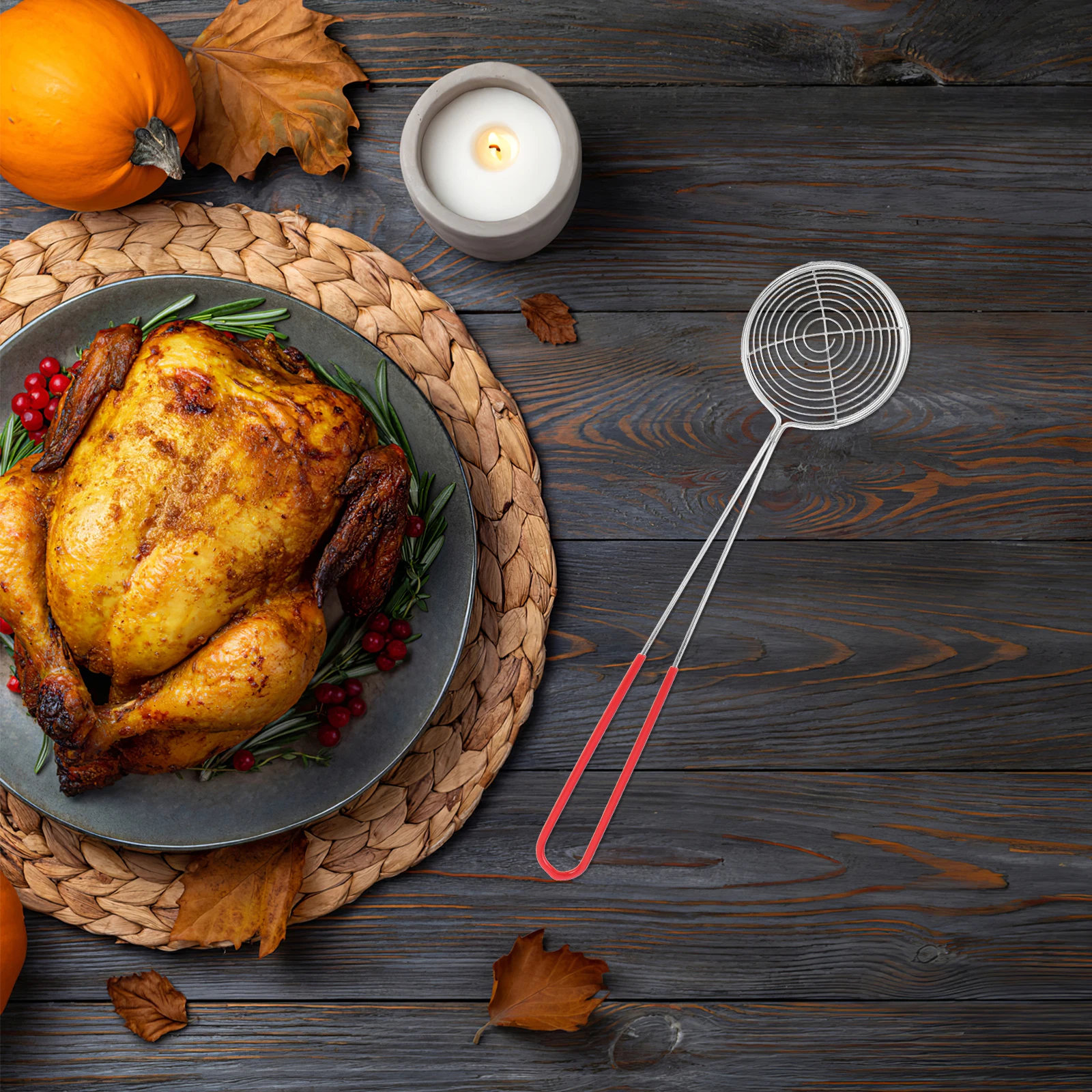 

10pcs Stainless Steel Strainer Scoops: Fine Mesh Spider Skimmer For Hot Pot Pasta Frying Cooking Kitchen Oil Filter Drainage