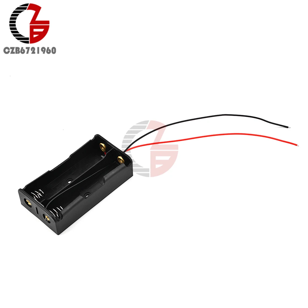 18650 Battery Holder Box 1 Slot 3.7V Battery Storage Case 2/3/4 Cell Plastic Container with Connect Black Red Wires