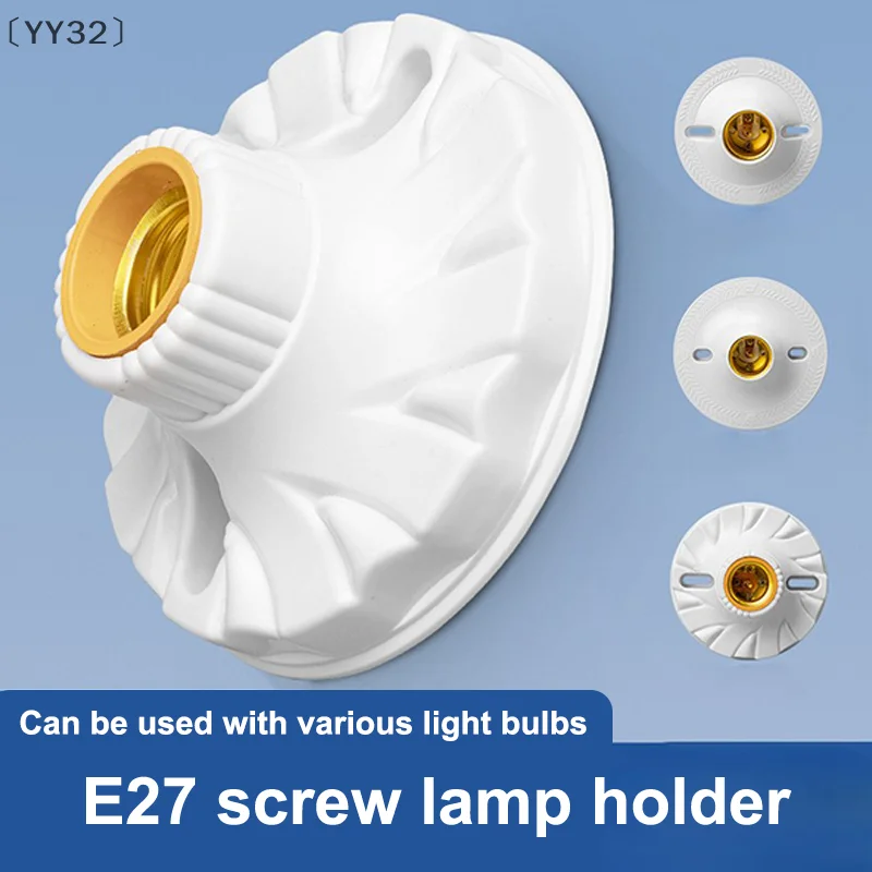 

〔YY32〕250V E27 Lamp Holder Socket Ceiling Mounted, Bakelite Porcelain Base Screw Edison Bulb Socket For Home Project Use T3Y4