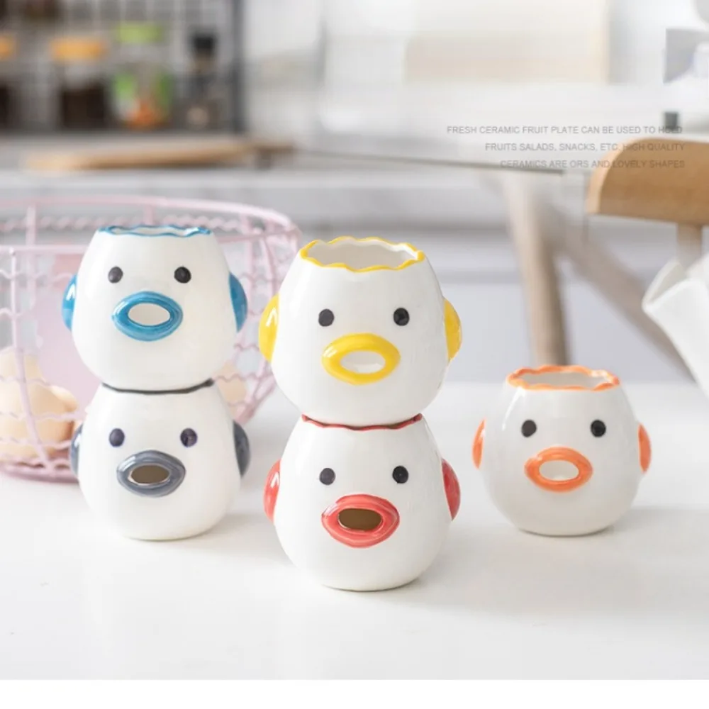 Küche Keramik Backen Eigelb Protein Separator niedlichen Hühnerei Filter Eiweiß Separator