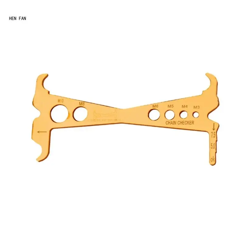 

Mountain Bike Chain Gauge Measurement Ruler Portable Bicycles Chain Wear Indicators Checker Road Bike Chain Repair Tool M89D