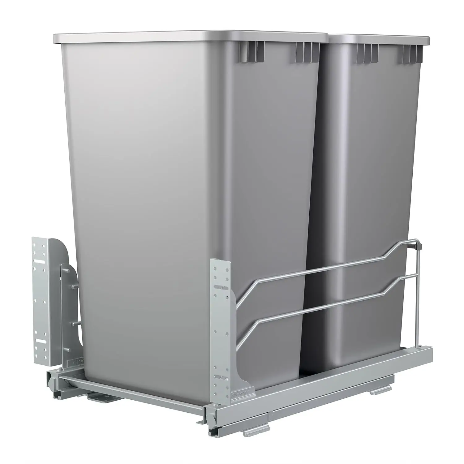Double Pull‑Out Trash‑Can Cabinet Organizer with Soft‑Close Slides, Minimum 14.5‑Inch Cabinet Opening, Under‑Sink Waste & Recycling Storage for Kitchen Cabinet