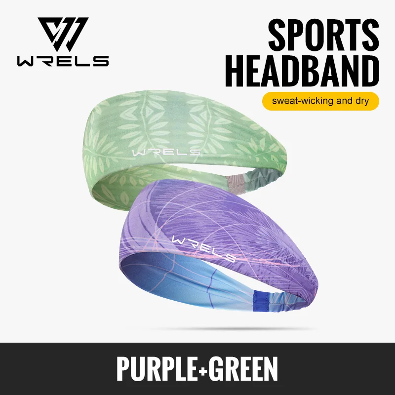 WRELS Sport-Stirnbänder, feuchtigkeitsableitende Schweißbänder zum Laufen, atmungsaktive Stirnbänder, elastisches, rutschfestes Haarband für Damen und Herren