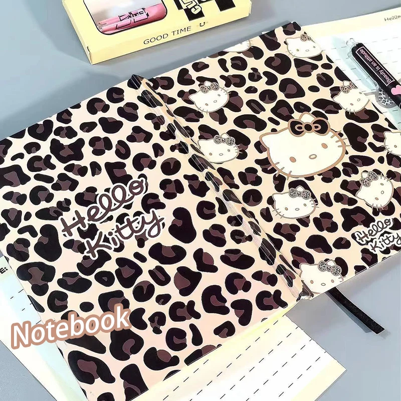 A5 Sanrio Hello Kitty Notebook Cartoon Cute Writing Diary Student Thickened Notepad Note Book Stationery School Office Supplies