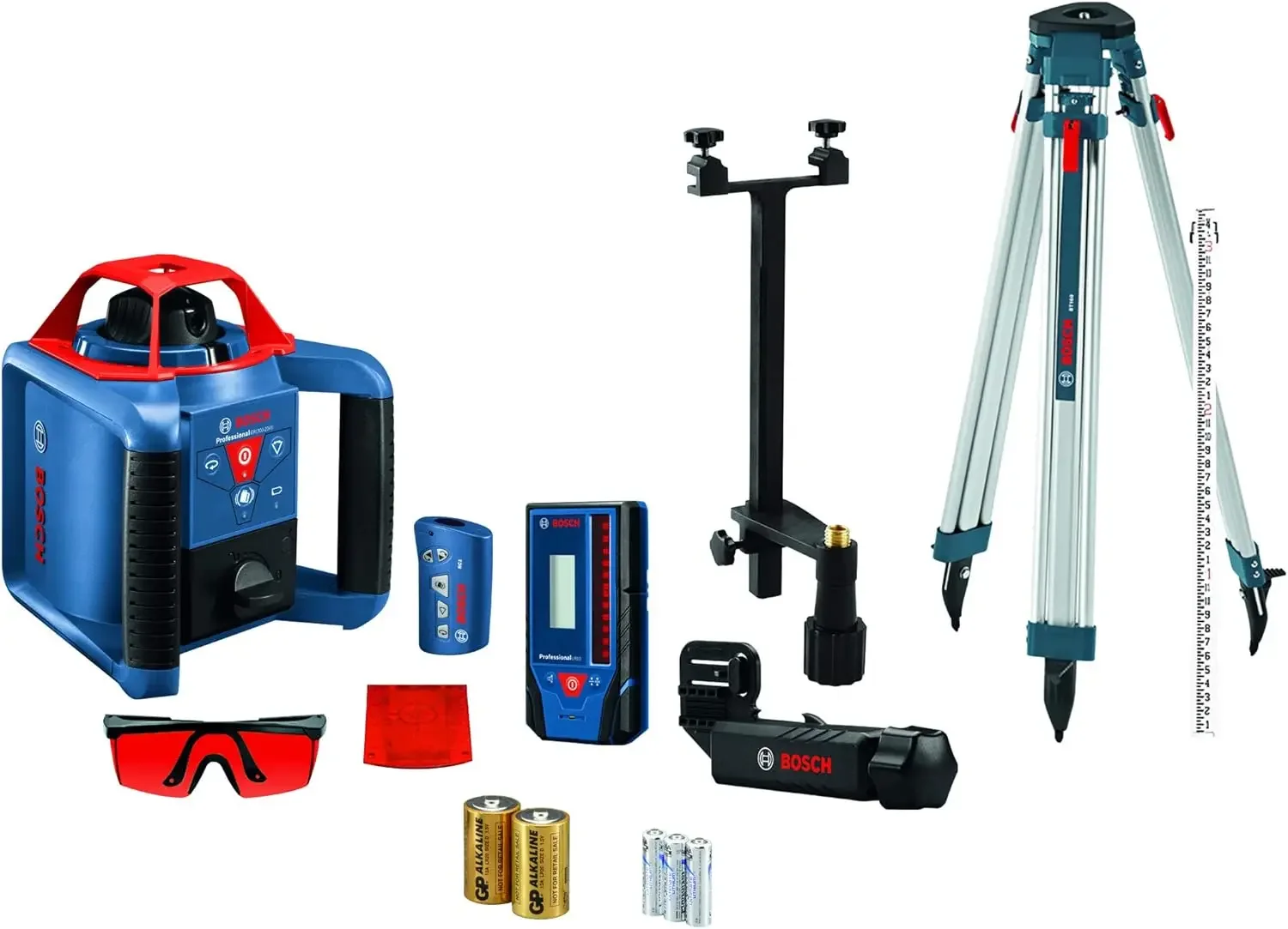 GRL900-20HVK REVOLVE Self-Leveling Horizontal/Vertical Rotary Laser Kit, Includes Tripod, Grade Rod, Receiver, 2 D Batteries, Ca