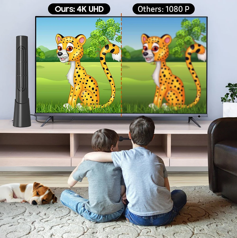 HDTV Digital Antenna for All Smart/Old TV for Smart TV for Local Channels Long Range, Supports 4K DTMB,ATSC,DVB-T2,DMB-T,ISDB-T