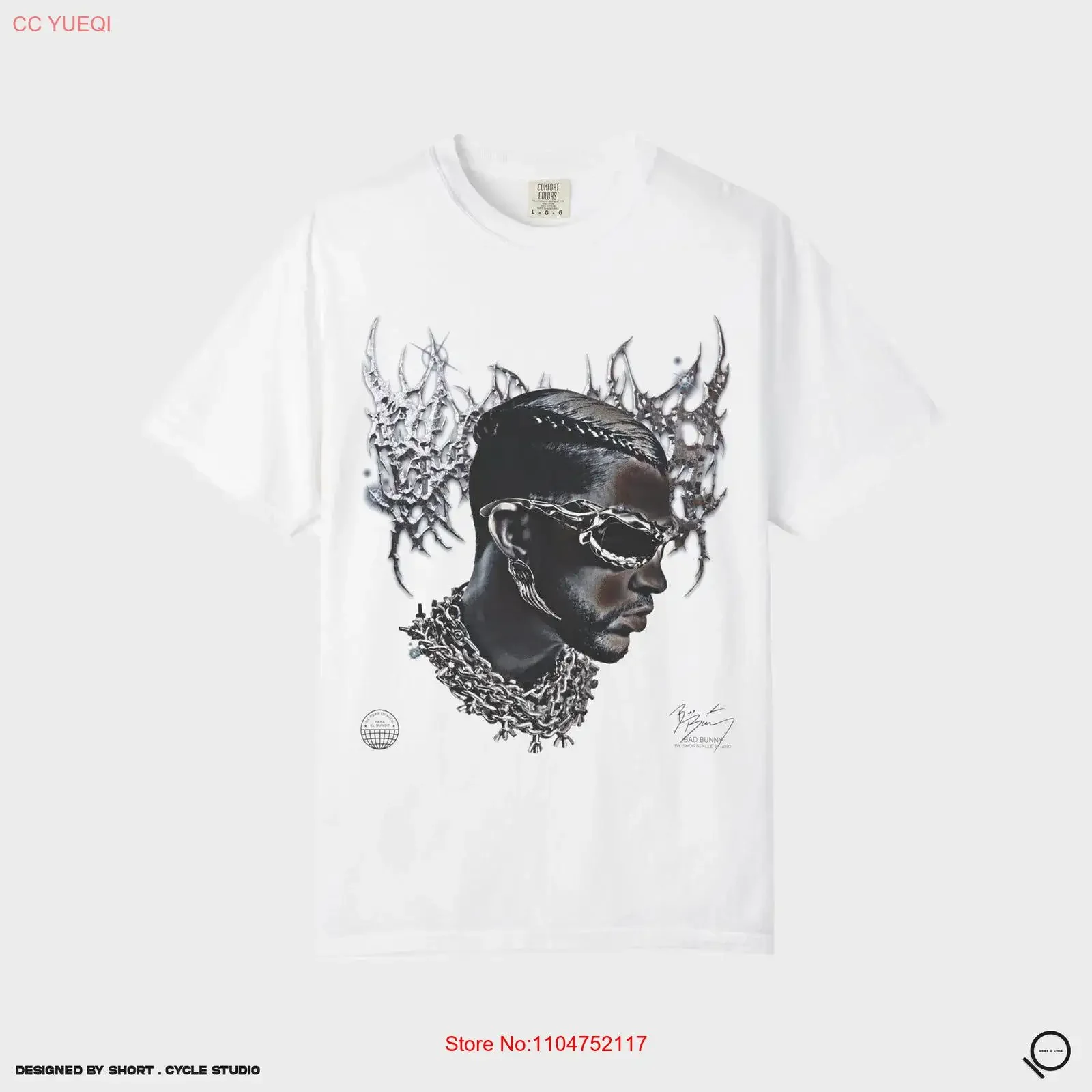 Concert tee Dtfm BD New Album Monaco Gracias Por Nada Benito Merch T Shirt Conejo Malo DTMF vintage Washed streetwear Versatile