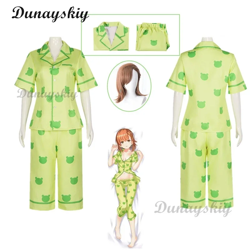 Misaka Mikoto Cosplay Anime Toaru Kagaku No Railgun Cosplay Costume Girl Cute Daily Pajamas Halloween Carnival Suit New Skin