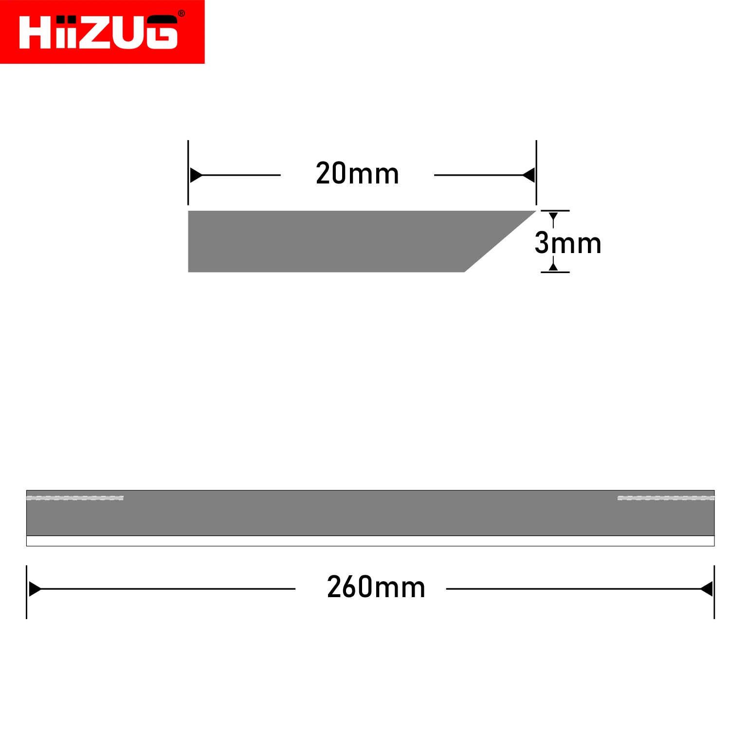 1pcs 260x20x3mm Planer Blades for Metabo HC260C HC260M HC260K DeWALT DW50 DW27300 DW1150 DW511 Thicknesser Planer Jointer HSS