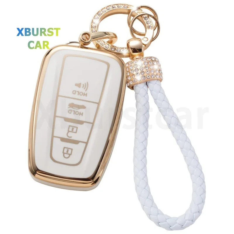 TPU Shell Fob For Toyota CHR C-HR RAV4 Altis Land Cruiser Prado Corolla Prius Camry Car Remote Key Case Cover Keyless