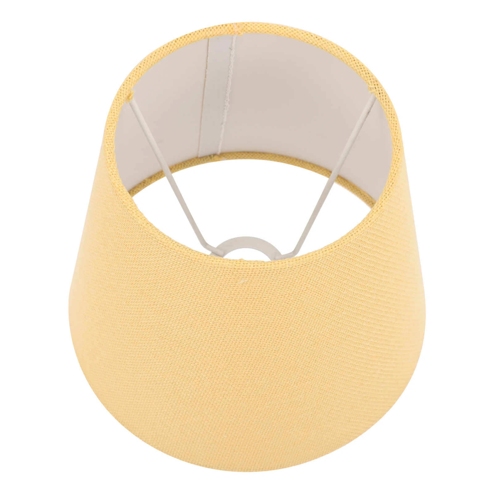 Vintage Style Cloth Drum Lamp Shade For Table Desk Lamp E14 Base Durable Iron Frame Home Hotel Bedroom Light Cover Sturdy Design
