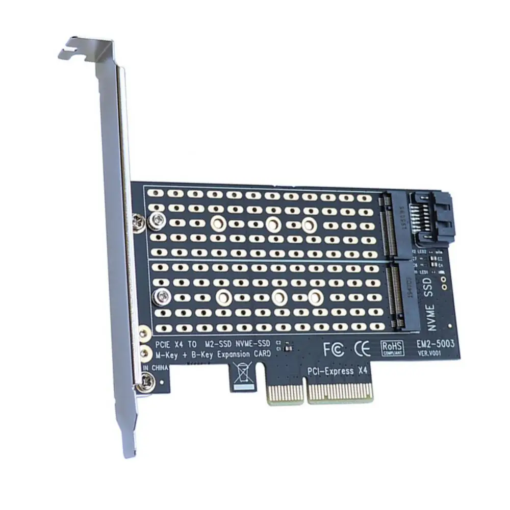 Adapter Board Single/Dual M.2 NVME NGFF To Pcie 4x M2 SSD adapter B/M Key Support PCI Express 3.0 2230-2280 Hard Drives