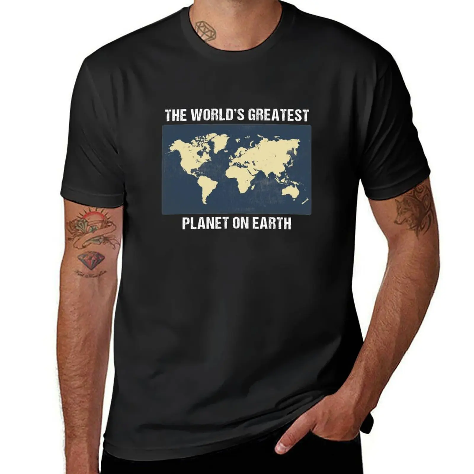 Cool World's Greatest Planet On Earth Environmentalism Shirt T-Shirt hippie clothes Short sleeve tee men graphic t shirts