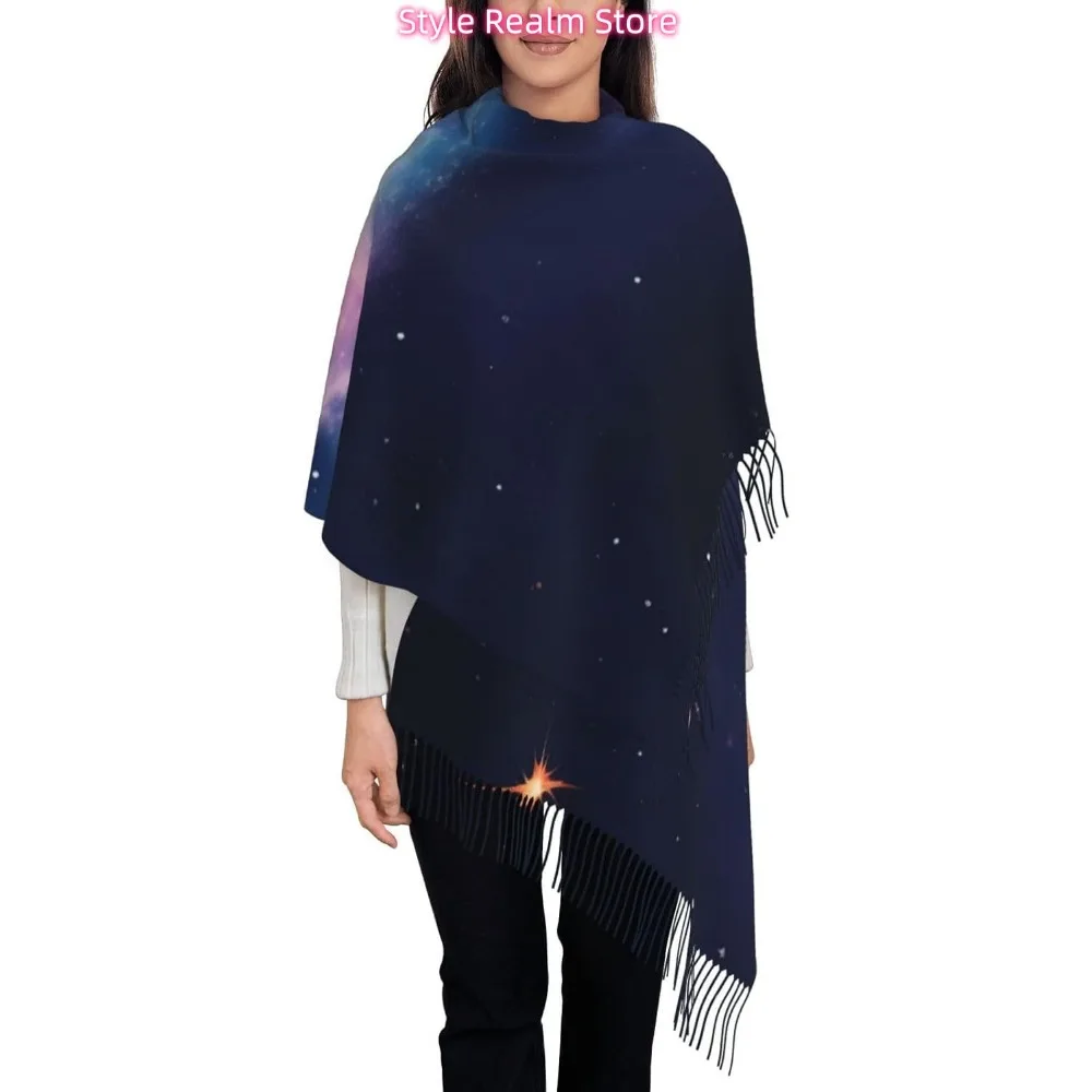 

Universe Galaxy Space Print Women Fashion Winter Scarf Soft Long Style Warm Shawl Scarves Wraps