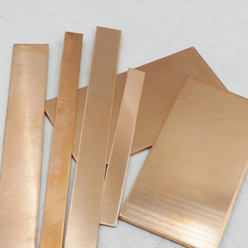 High Purity Pure Copper Flat Plate Sheet Solid Copper Bar Metal Raw Material For Welding Craft Electronics DIY Processing