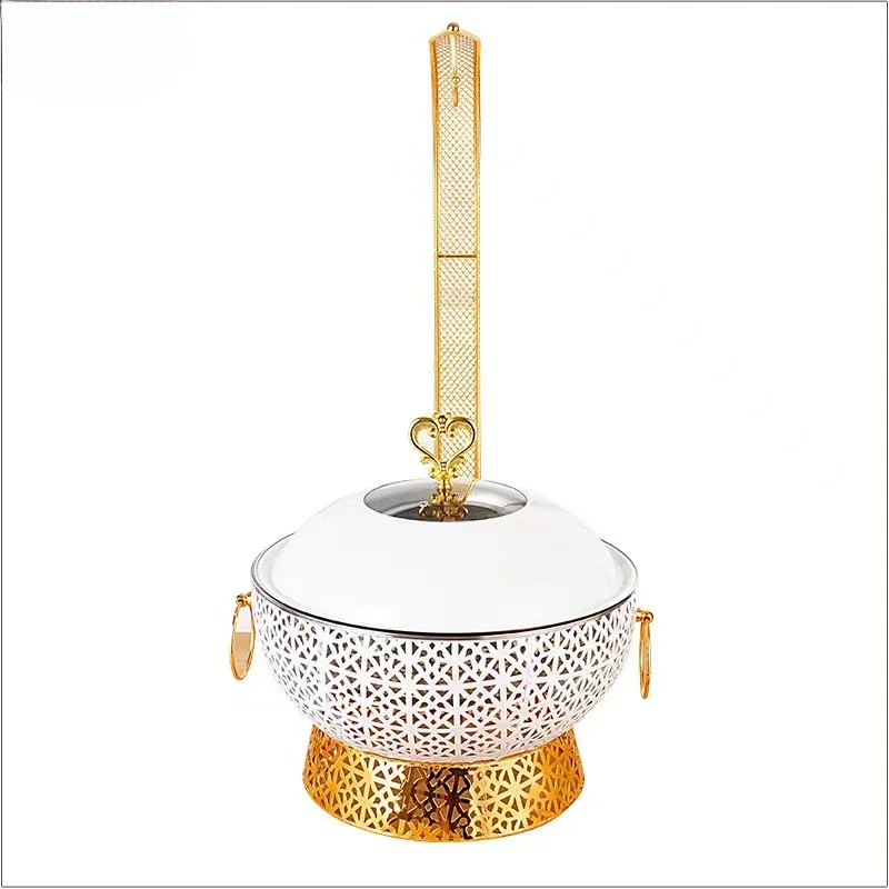 Hotel restaurant food heater self-service stainless steel hanging hot pot set