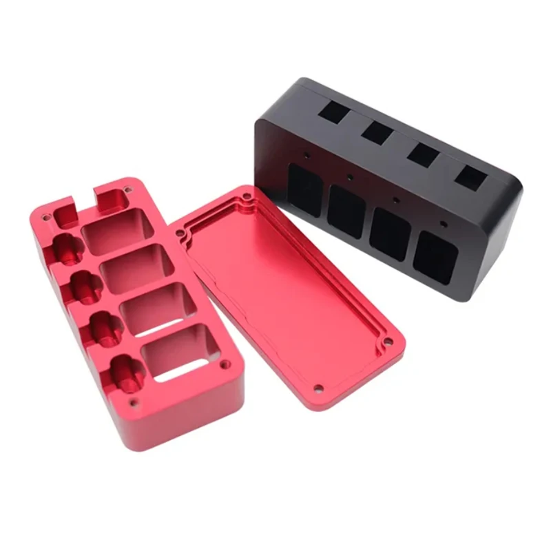 Factory Customized Milling Machining Black Battery Casing Aluminum for Guitar Effects Pedal