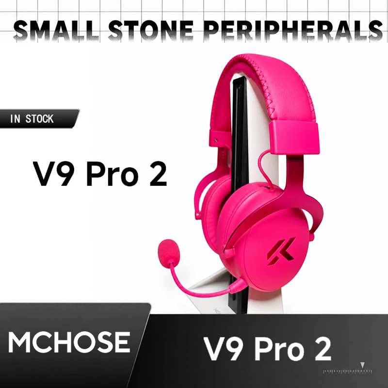 Neues, verbessertes Mchose V9 Pro 2 Gaming-Headset, Over-Ear, Quad-Modus, 360-Grad-Geräuschunterdrückung, lange Akkulaufzeit