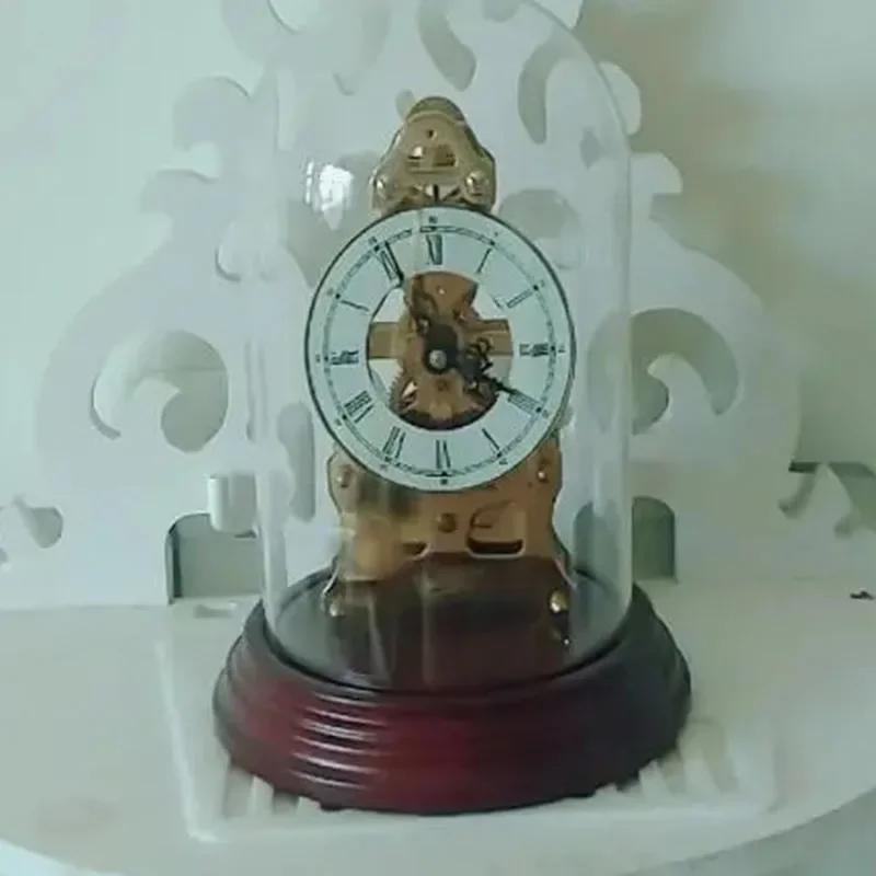 Simple Table Clock Perspective Watches Copper Machinery Desktop Clock Timing Interior Room Decoration Retro Small Unique Design