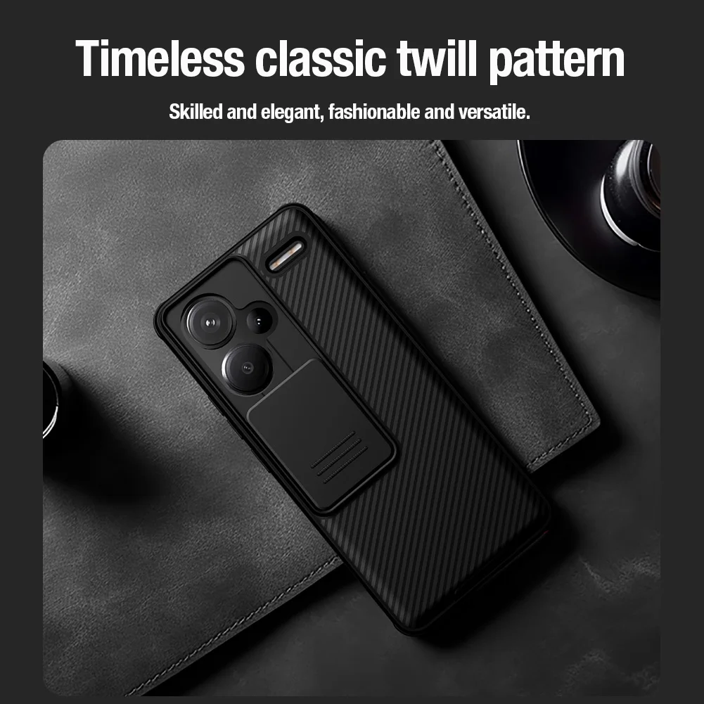 For Xiaomi Redmi Note 13 Pro+ 5G Case NILLKIN Slide Cases Lens Protection Case Anti-skid Cover For Redmi Note 13 Pro plus 5G