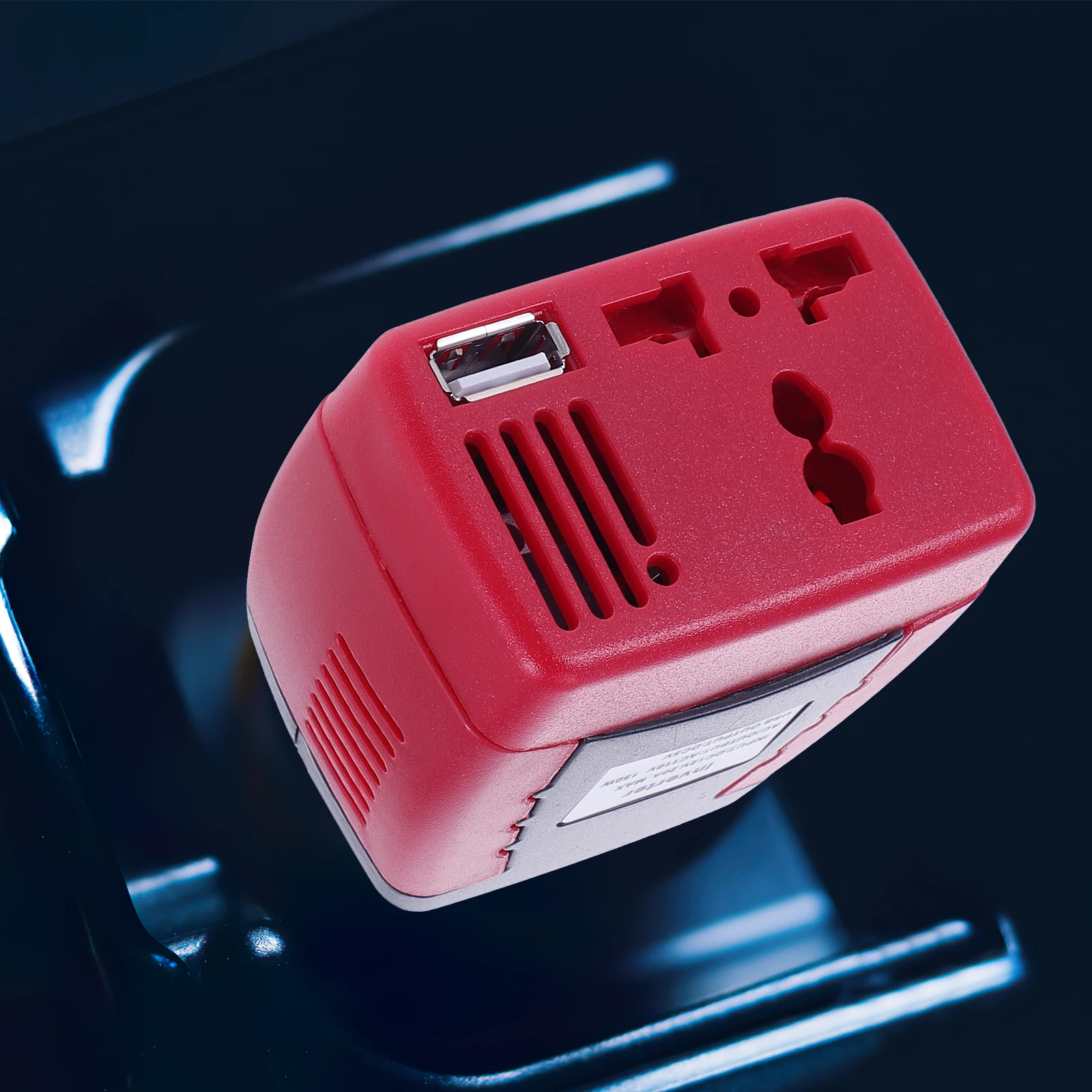 

Car Power Inverter 12v to 110v Cigarette Lighter Adapter Laptop Phone Camera ABS Material Magnesium Aluminum Alloy DC Port