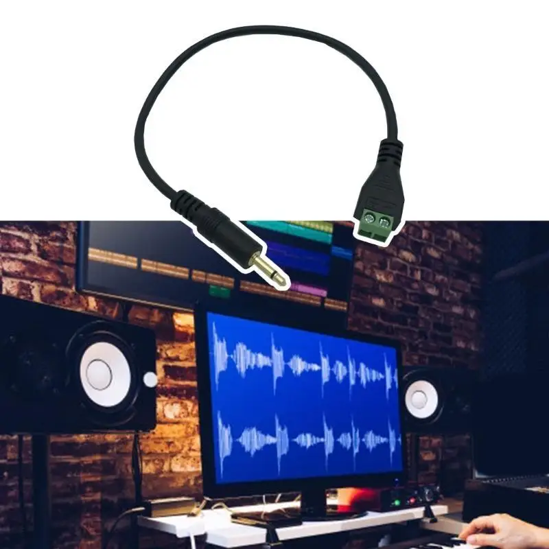 

NonSolder 2pin MonoTs 3.5mm Audios Cable for Quick Setups with Various Devices