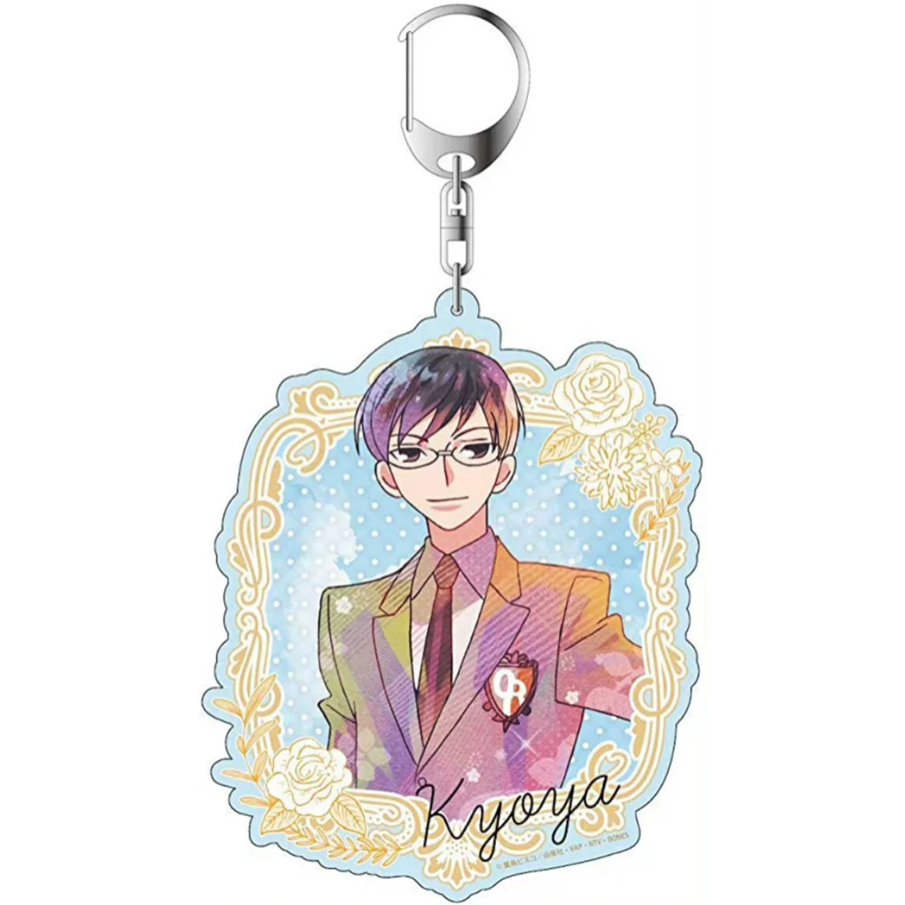 6CM Anime Ouran High School Host Club Keychain Model Cosplay Charm Characters Ornament Accessories Goods Collection Gifts