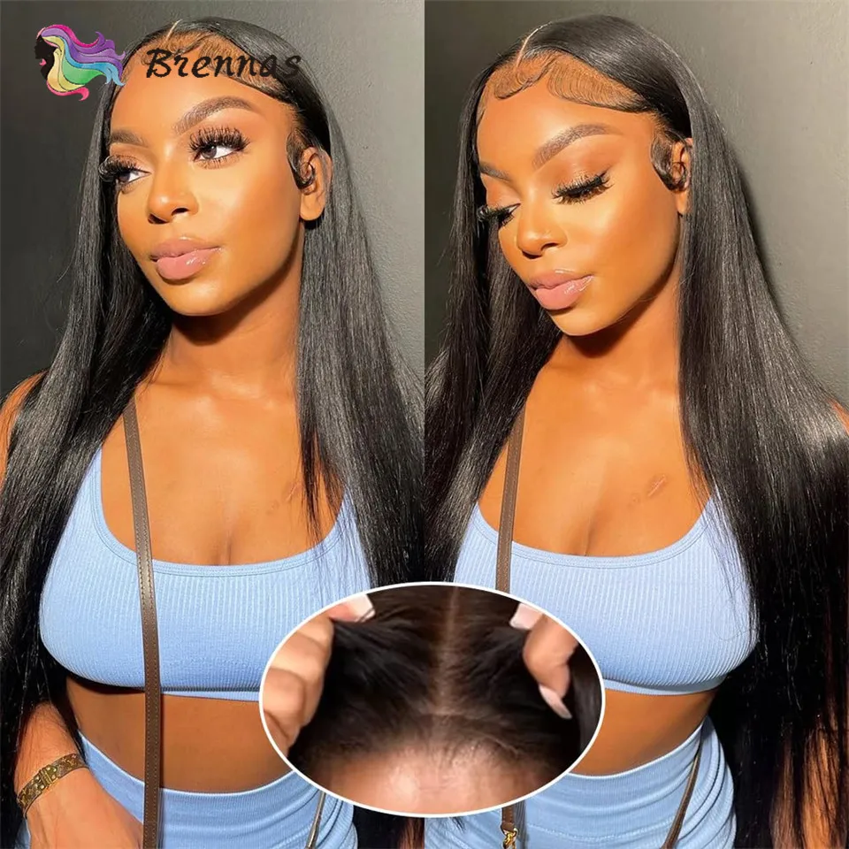 

Human Hair Lace Wigs For Women Brazilian Pre Cut Lace Wear And Go Straight Lace Front Wig Natural Color Glueless Wig Human Hair