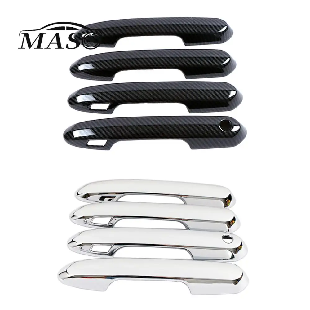 

4 шт., накладка на боковую ручку двери из АБС-пластика из углеродного волокна для Toyota RAV4 2019-2022 Highlander 2020-2022