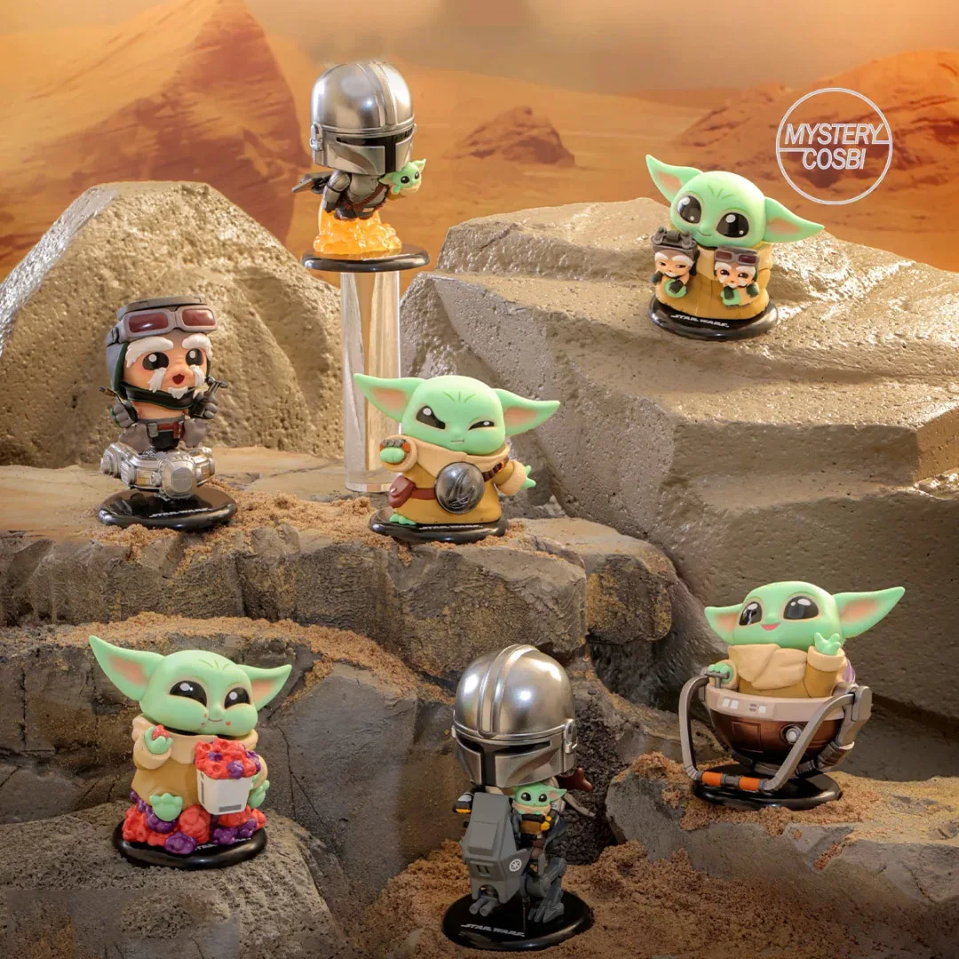 オリジナルホットトイズスターウォーズ：マンダロリアンとグローグシリーズコスビブラインドボックスオーナメントデスクトップデコレーションおもちゃ女の子の誕生日プレゼント