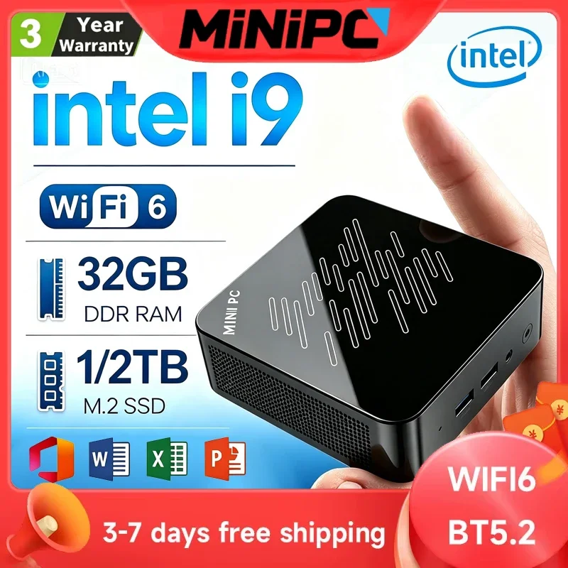 インテル-core-i9-10980hk-ミニpc-windows-11-16-32gb-ram-1tb-2tb-ssd-wifi6-bt52-4kディスプレイ-ゲーミング、オフィス、学習、家庭用