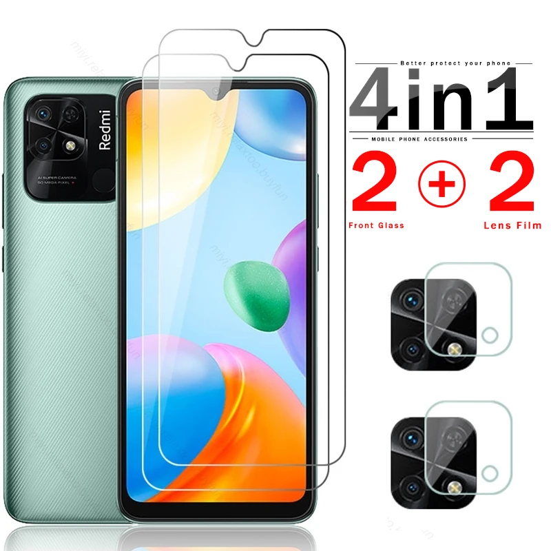 Cristal de cámara Redmi-10C 1to4 para Xiaomi Redmi 10C, cristal protector Redmy 10C 10 C 10A Redmi10C, protectores de pantalla, cubierta de película