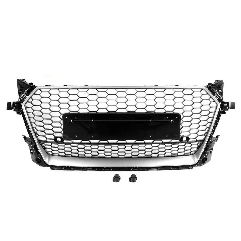 Factory Hot Selling Gloss Black Hex Honeycomb Sport Grille TTRS Style Front Hood Grill Fit 2015-2018 TT TTS 8S Series