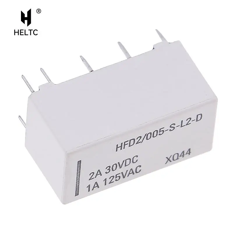 1x Realy 5V  Coil Bistable Latching Relay DPDT 30VDC 2A 1A 125VAC HFD2/005-S-L2-D Realy 10 Pins