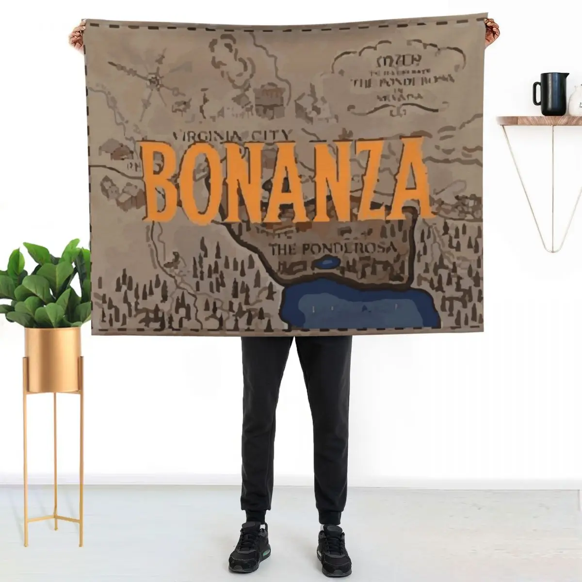 

poster logo bonanza Throw Blanket Plush Fuzzy Cozy Blanket for Couch Sofa